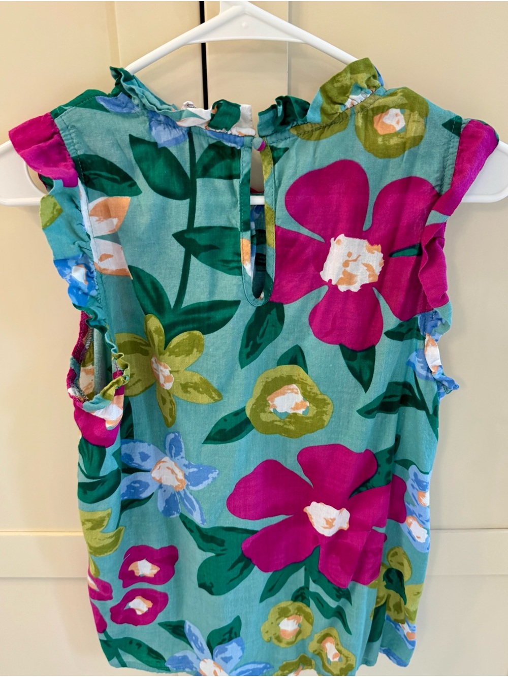 THML Multicolor Floral Tank in Teal, Pink and Orange - Picture 4 of 4